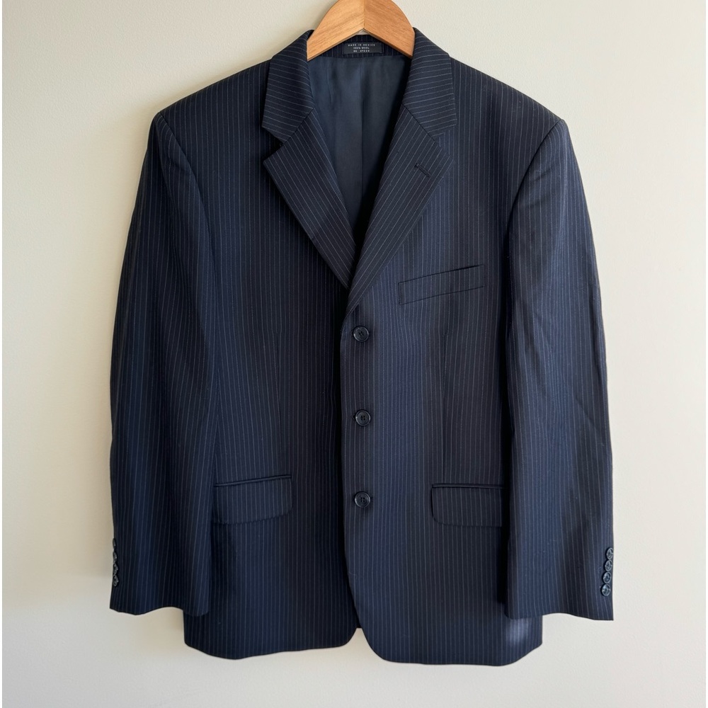 Men’s Size 41R Wool Jones New York Pinstriped Jacket